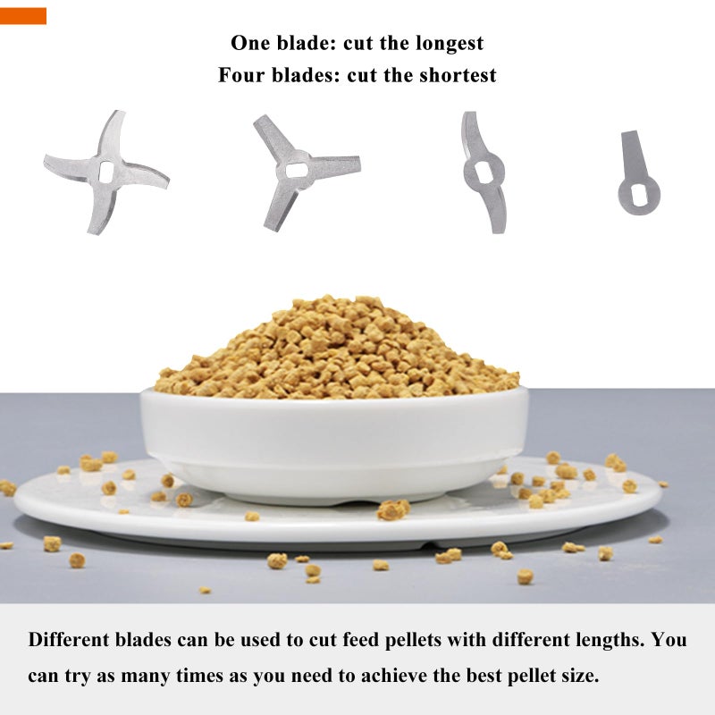 YUCHENGTECH Manual Birds Fishing Bait Granulator Pelleter Manual Bird Food Pellet Maker Animal Pet Food Pellet Mell for Parakeet Canary Chicken Fish with 1.5mm/2mm/2.5mm/3mm Molds - Image 3